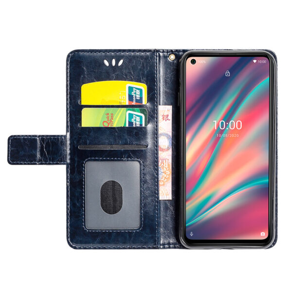 Wiko View Serie Wiko VIEW 5 Handyhülle Ölwachsleder Mode PU #1588 – Bild 5