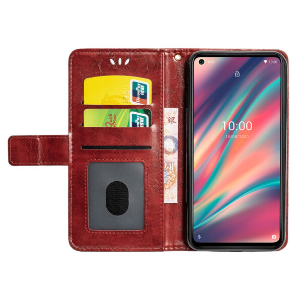 Wiko View Serie Wiko VIEW 5 Handyhülle Ölwachsleder Mode PU #1588 – Bild 6
