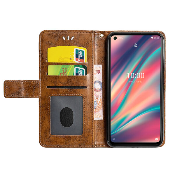 Wiko View Serie Wiko VIEW 5 Handyhülle Ölwachsleder Mode PU #1588 – Bild 8