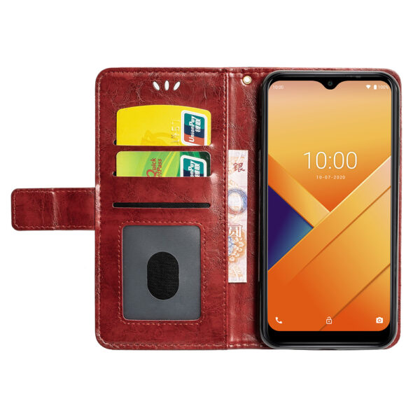 Wiko Y Serie Mode Handyhülle Wiko Y81 Ölwachsleder #1604 – Bild 7